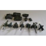 Military Diecast Models by Dinky and others including Field Guns, Tanks and Jeep, F (Est. plus 21%