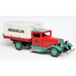 A Marklin M1992 Delivery truck, clockwork motor to rear wheels, functional steering, rubber tyres