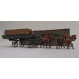 Britains 203 Royal Engineers Pontoon Section with horse drawn wagon and pontoon, some items with