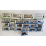 Twenty three Oxford diecast 1:76 scale vehicles including cars, railway delivery wagons and
