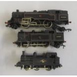 Hornby Dublo two rail locomotives comprising B.R. Black RI, B.R. 2-6-4 T and B.R. 0-6-2T, P (Est.