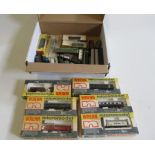 European N gauge models by Wrenn, Lima and Trix including passenger coaches, goods rolling stock and