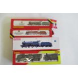 Four Hornby locomotives by L.M.S. Patriot, G.W.R. King Class, G.W.R. Grange Class and B.R. Duke of