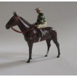 Britains Race Horse and Rider for Sir Hugo Cunliffe-Owen No.1484, some paint loss to horse, F (