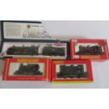 Four steam locomotives comprising Bachmann Lord Nelson, Sir Walter Raleigh box AF, G, Horby 08