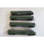 An HO four car German Railways Electric Passenger Set finished in green, marked WESTER GERMANY, F (