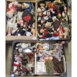 A large collection of national costume dolls, mainly 1930's to 1960's, together with a quantity of