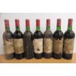 7 bottles 1975 Chateau Blanaires, Duluc-Ducru, St Julien medoc, Grand Cru Classe