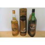 1 bottle Glenmorangie 10 year old single Malt Whisky, 1 boxed bottle Glengoyne 10 year old Whisky,