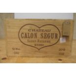 12 bottles 2010 Chateau Calon Segur, Saint-Estephe Medoc, OWC (Est. plus 21% premium inc. VAT)