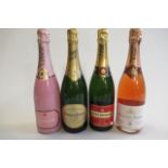 4 bottles of sparkling wine comprising 1 bottle Alexandre Bonnet Brut Champagne Rose, 1 bottle
