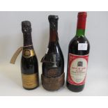 1 half bottle of Veuve Clicquot Ponsardin 1959, together with a 1971 bottle of Barolo and a House of