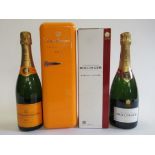 1 bottle Bollinger Special Cuvee Champagne, boxed, together with 1 bottle Veuve Clicquot Champagne