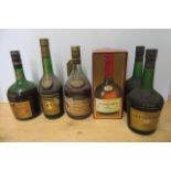 1 bottle Courvoisier Luxe cognac, boxed, 1 bottle Courvoisier VSOP cognac, 2 bottles Gaston De