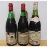 2 bottles Cote de Beaune, Grand vin, Vincent Lavrentin-Caravache, unknown vintage, together with 1