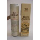 1 bottle Glen Carren 10 year old single malt Whisky, boxed, together with 1 bottle Old Fettercairn
