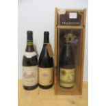 1 bottle 1988 Chateau De Saint-Lager, Brouilly, together with 1 boxed bottle 1990 Chateau-Neuf du-