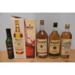 6 assorted bottles of whisky comprising 1 Highland Black 8 year old Special Reserve, 1litre and 1