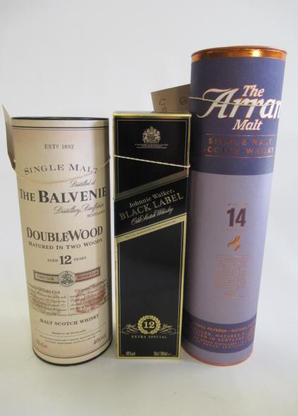 1 bottle The Arran Malt 14 year old Whisky, boxed, together with a boxed The Balvenie 12 year old