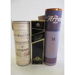 1 bottle The Arran Malt 14 year old Whisky, boxed, together with a boxed The Balvenie 12 year old