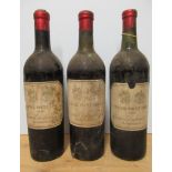 3 bottles 1929 Chateau Pontet Canet, de Gernon Desbarats & Co. (Est. plus 21% premium inc. VAT)