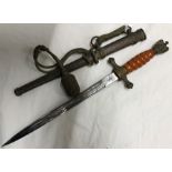 German Kriegs Marine by WKC navy officers dagger, very good condition, grip wire missing.