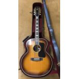 Guild Sunburst 12 String Model F512 5B. Serial Number FL100005G. With hard travel case.