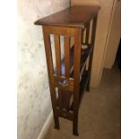 Mid century oak arts and crafts bookcase. 89h x 59w x 22cms d.