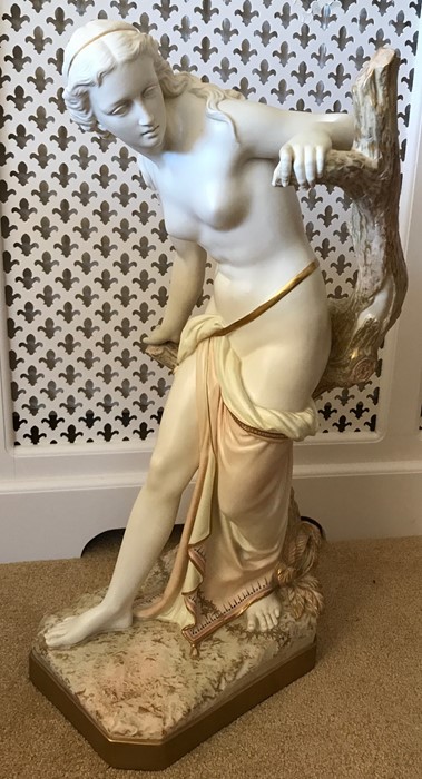 A large Royal Worcester figure, ''The Bather Surprised'' after the original by Sir Thomas Brock,