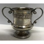 Silver cup, London 1816, Rebecca Emes & Edward Barnard inscribed from Hugh Mc. Calmont to his