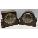 Two oak cased mantle clocks, one Enfield and 1 Bentina.