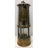 Brass/chrome miners lamp. 23cms h.
