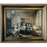 A Fred Elwell gilt framed print. 37 x 47cms.