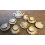 A 19thC child's tea service, 15 pieces in total.