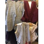 A vintage Christian Dior Monsieur gentleman's suit together with 4 vintage waistcoats.