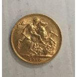 Edward VII 1910 gold full sovereign.