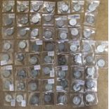 A large collection of British Two Shilling coins and 1 Florin coins post 1920 pre 1947, approx