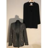Two vintage jackets, metal studded by Zara, size M and black Ben De Lisa, size 10.