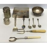 Miscellany to include various continental silver items, marked 800, stilton scoop etc.