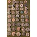 Forty five mainly Roman bronze coins.