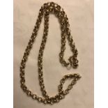 A 9ct gold chain, 54cms. 20.3gms.