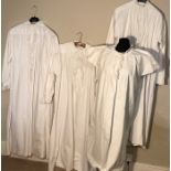 Four various early 20thC cotton nightgowns.