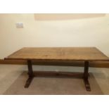 A Wren man oak coffee table. 120 cms l x 55cms w x 47cms h.