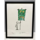 Quentin Blake signed Ltd Edition print. 21/250 ''Scary Banner'' 39 x 29cms w. Condition