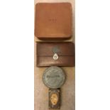 Two gentlemen's travelling cases incomplete, one inscribed to Rev. Thompson dated June 1900 with