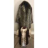 Wallis vintage flair faux leopard and cotton and fur trimmed short sleeve jacket.