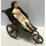 Victorian style carriage with doll, doll approx 37cms l.