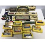A quantity of vintage model cars including Maisto supercar collection.
