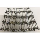 A large quantity of collectors spoons, mainly silver plated.
