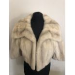 Blonde mink bolero style jacket with sleeves. Condition ReportUnderarm to underarm 50cms w approx.